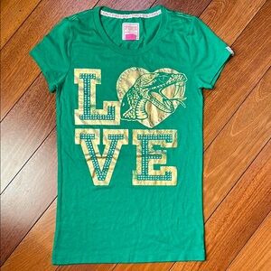 NWOT Y2K PINK Victoria’s Secret Collegiate Rhinestone Snake Tee